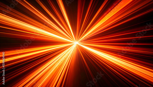 Speed Light Burst with Orange Abstract.