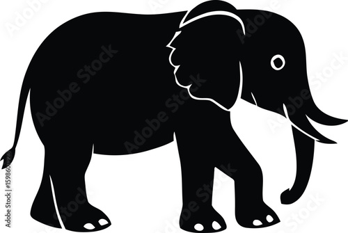 Majestic Elephant Silhouette A Symbol of Strength and Grace