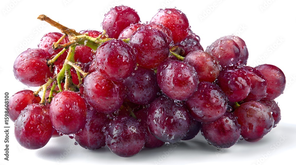 Fototapeta premium Wet Red Grapes – Close-Up with Water Droplets