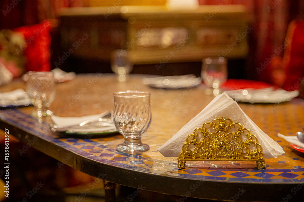 table setting at restaurant table setting at restaurant