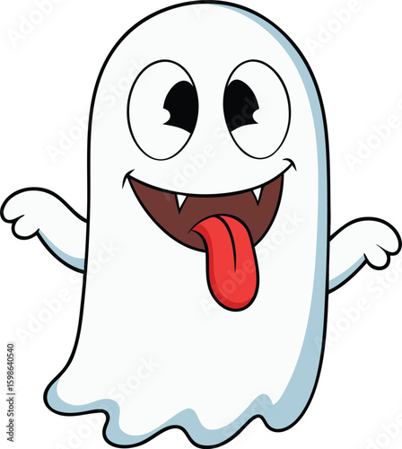 Friendly Ghost Character Fun Halloween Design new 2025 trendy