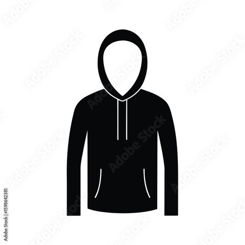 Clean hoodie silhouette on mannequin flat lay apparel design mockup