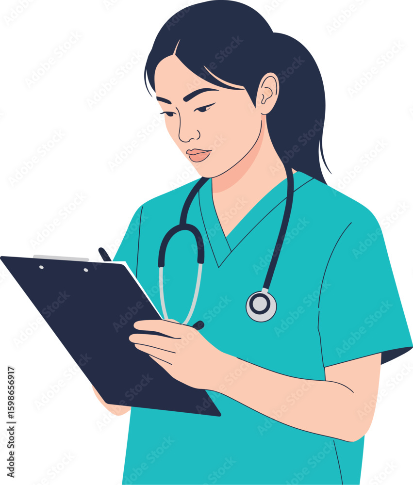 Doctor with stethoscope and clipboard medical healthcare Doctor with stethoscope and clipboard medical healthcare