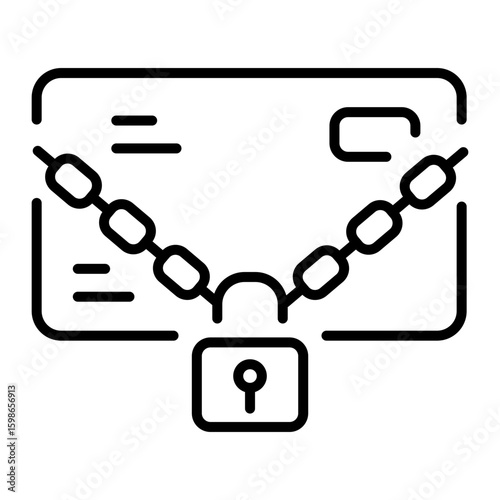 An outline style icon depicting frozen account