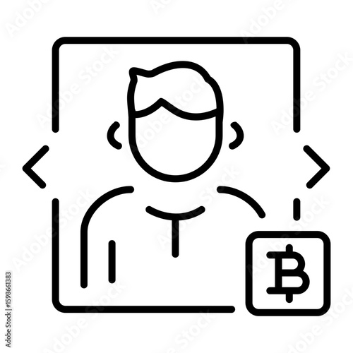 A line style icon showing trader