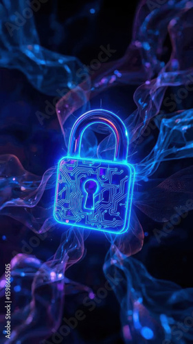 Digital padlock protecting data stream in cyberspace