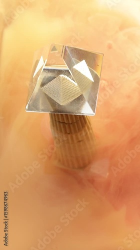 pyramid shrouded in mysterious and surrealistic fog