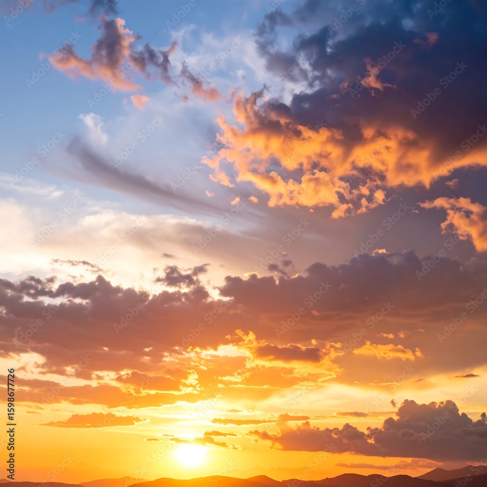 Fototapeta premium Colorful sunset sky