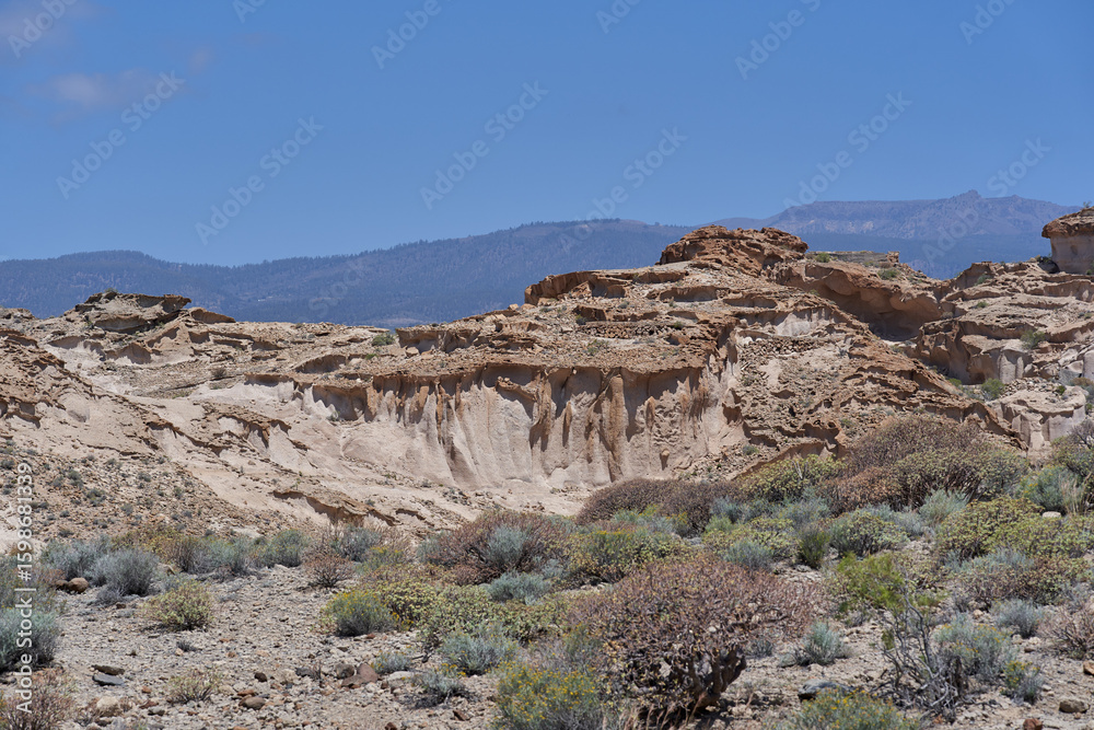 Fototapeta premium Los Derriscaderos rugged ravine landscape