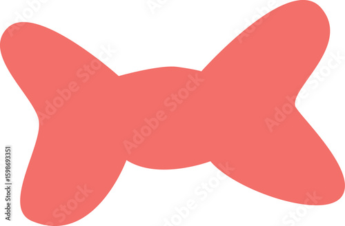 Red bowtie accessory vector illustration