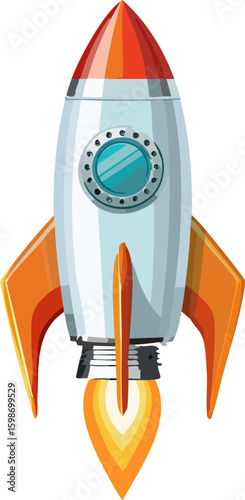 space rocket vector illustration