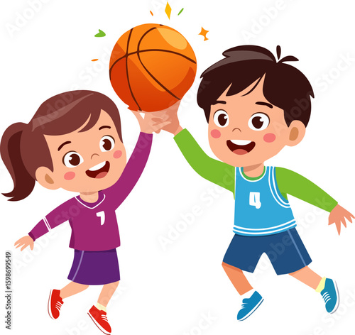 kids playing basketball