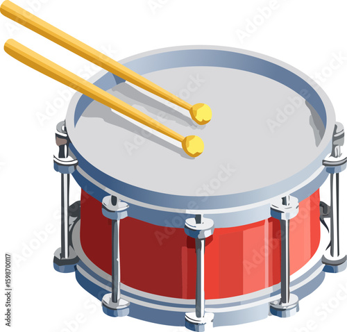drum kit isolated on white