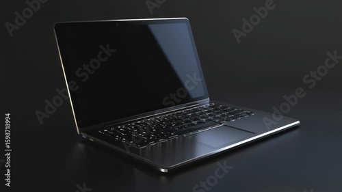 Wallpaper Mural A laptop computer placed on a table, ready for use Torontodigital.ca