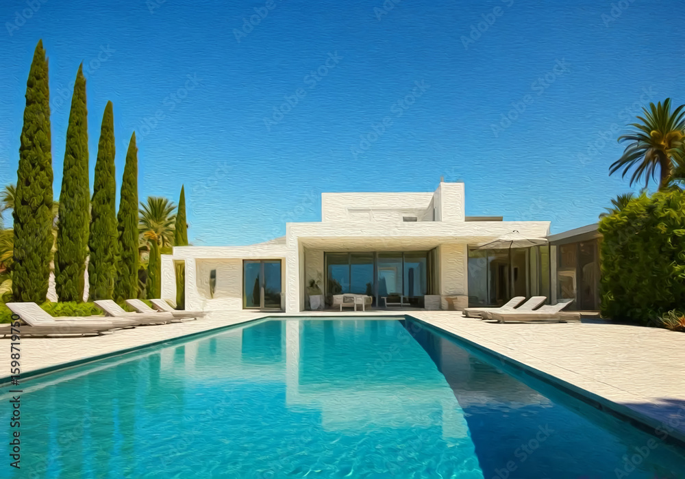 Fototapeta premium luxury swimming pool