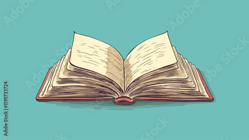 Hand-drawn Literature Book Icon Vector Illustration for Creative Projects