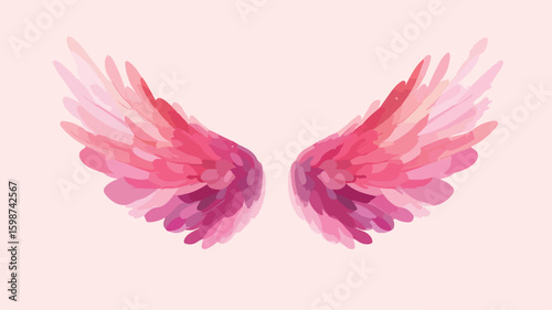 Charming Pink Bird Wing Kids Angel Costume for Decorative Design
