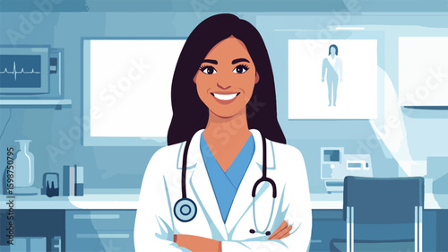 Professional Healthcare Worker Smiling in Medical Portrait