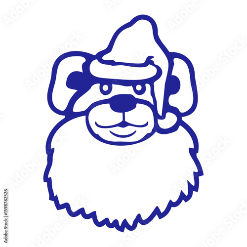 Bear Santa Claus Christmas Hat Happy Celebration Funny