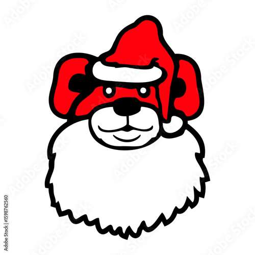 Bear Santa Claus Christmas Hat Happy Celebration Funny