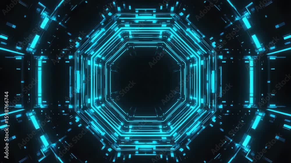 Futuristic abstract blue technology background with glowing lines and digital patterns