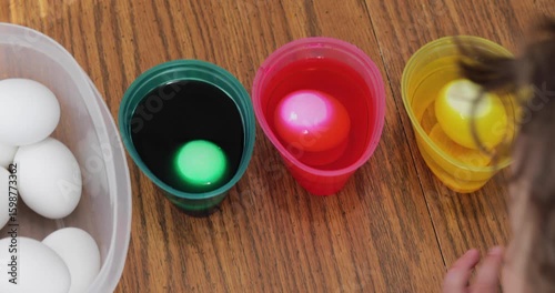 Dying Easter eggs