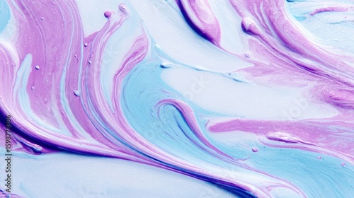 Abstract Purple and Blue Swirl Paint Texture
