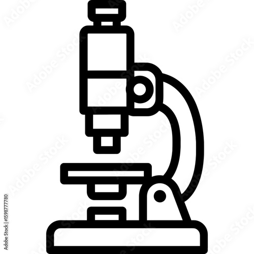 Electron microscope outline icon vector