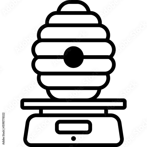 Hive scale monitoring device outline icon vector