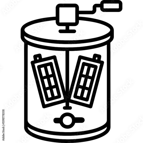 Honey extractor outline icon vector