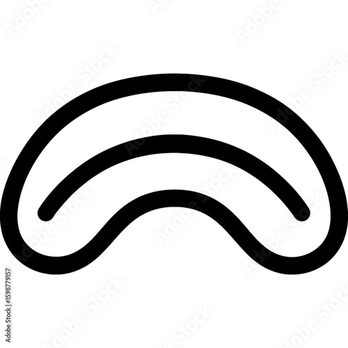 Frowning mouth outline icon vector