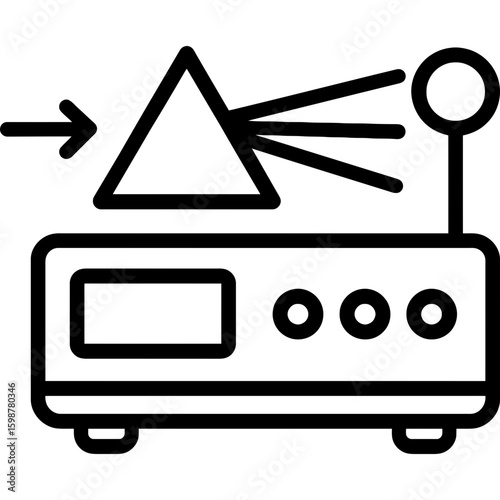 Spectrometer outline icon vector