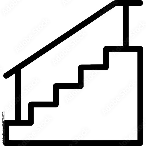 Stairs staircase outline icon vector
