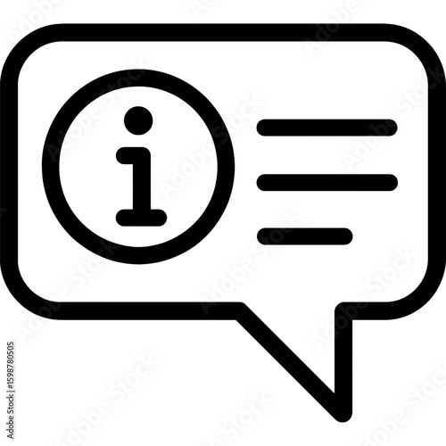 Tooltip speech bubble outline icon vector