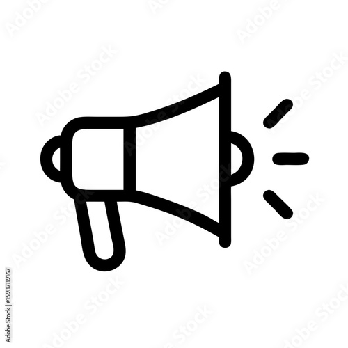Megaphone announcement icon vector illustration for marketing promotion and public communication needs