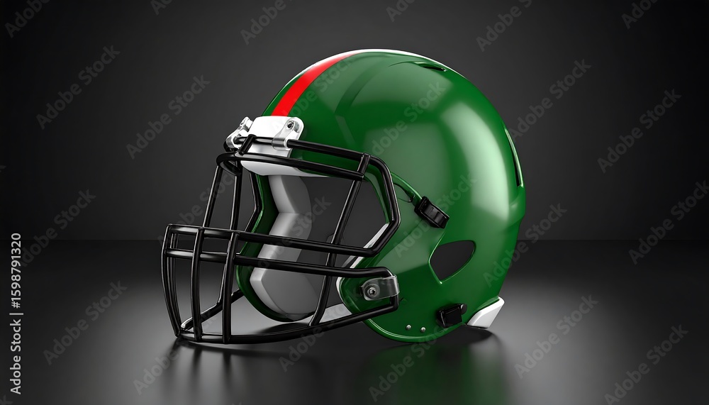 Fototapeta premium Green Football Helmet