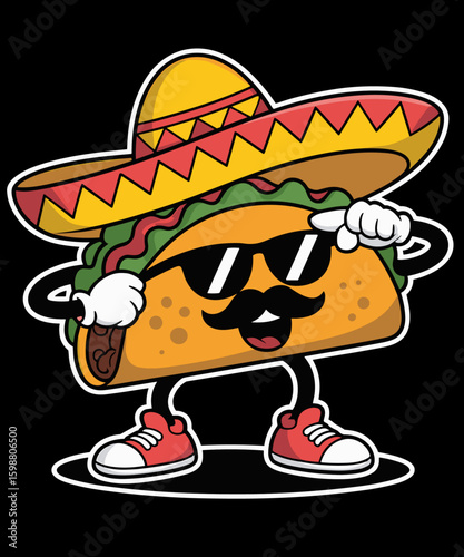 Dabbing Taco Funny Cinco de Mayo Mexican party