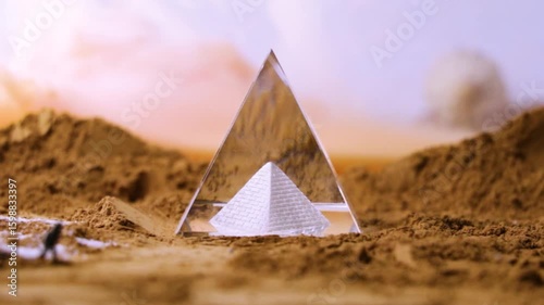 Mystical pyramid discovered in surreal desert