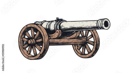 Wallpaper Mural Vintage Engraving Illustration of Old Building Facade in Color, Raster Artwork for Designers Torontodigital.ca