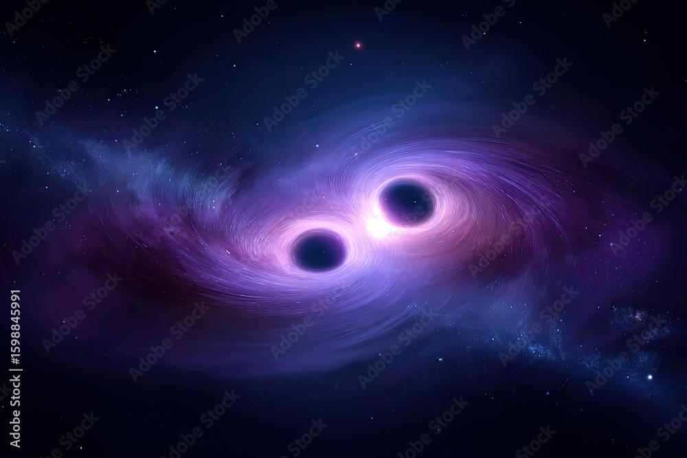 Two Black Holes In A Cosmic Whirlpool Two Black Holes In A Cosmic Whirlpool