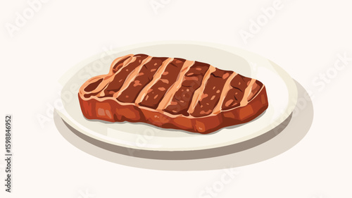 Sizzling Steak Platter on Centered Wide Angle Composition