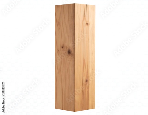 Light-colored wooden corner post
