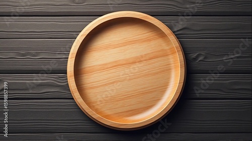 wooden plate on wooden table