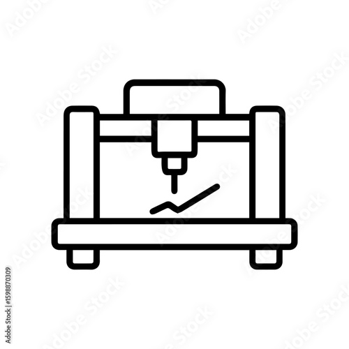 line icon engraving machine vector on white background
Vector line icon on white background