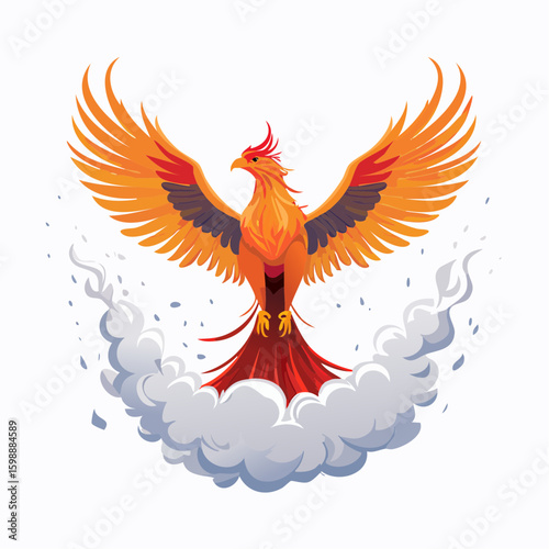 Phoenix rising from ashes, a powerful metaphor for emotional resilience and rebirth through adversity.