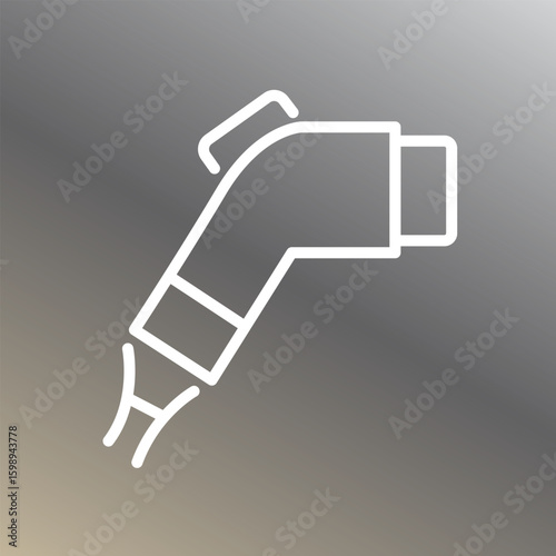 Electric vehicle charging plug icon on gradient background
