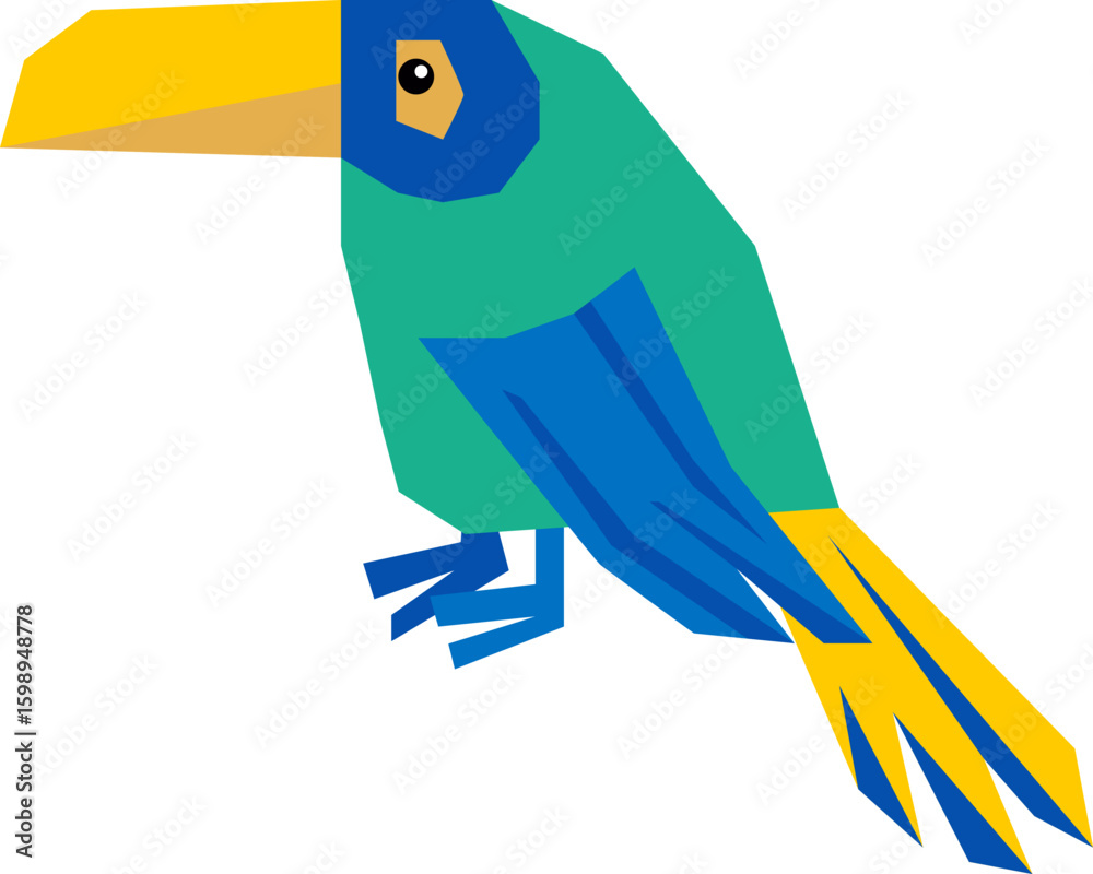 Fototapeta premium Paper Cut Toucan