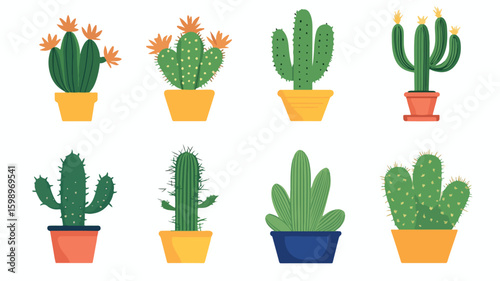 Cultural Aesthetic Traditional Flat Cactus Decor for Visual Appeal