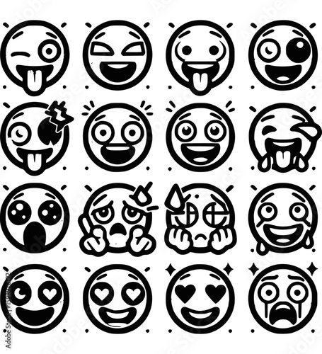 Verrücktes Emoji mit Zunge raus - 4