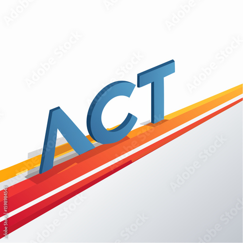 “ACT” in bold forward-slanted letters, a visual metaphor for urgency, movement, and direct protest action.